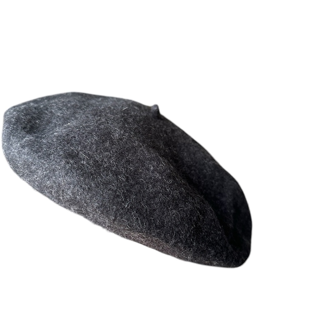 David and Young Gray Wool Beret Hat